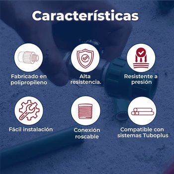 Conector Tuboplus Rosca Exterior 1 x 1 pulgadas Rotoplas