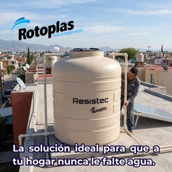 Tinaco Multicapa Beige Resistec Rotoplas 1100 L 1.16X1.25