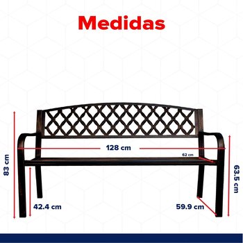Banca para jardin diseño bronce antiguo