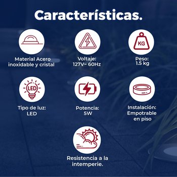 Lámpara de Empotrar Acero Inoxidable Estevez