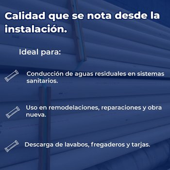 Tubo Para Sanitario PVC Norma 2 pulg x 6.10 m DTC