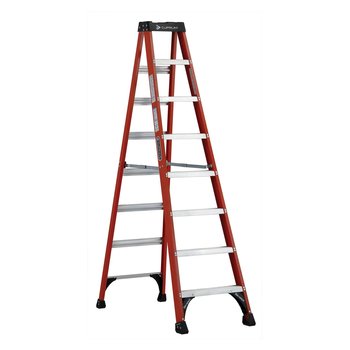 Escalera Tijera Fibra Vidrio Cuprum 7 Peldaños 2.44 m