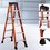 Escalera Tijera Cuprum Fibra Vidrio 5 Peldaños 1.83 m