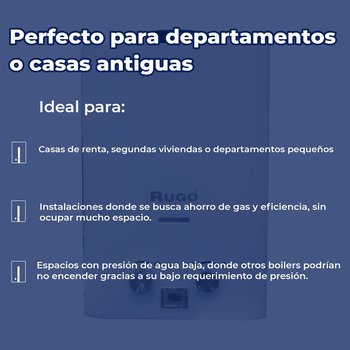 Calentador paso 6 L Rugo instantáneo blanco Gas LP