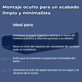 Porta papel de Rollo Higiénico Ébano Linea Quadratta Proyecta