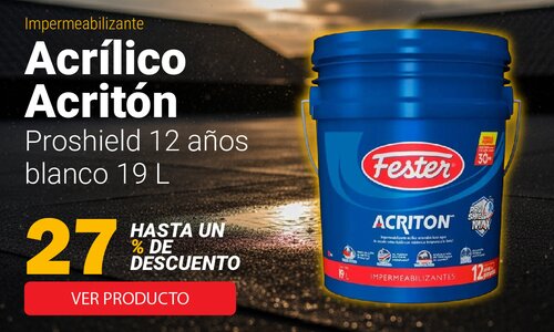 Impermeabilizante acrílico Acritón Proshield 12 años blanco 19 L