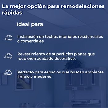 Plafón Yeso Clean Rey 7MM 0.61 X 0.61 M (8 PZA)