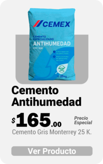 Cemento Gris Monterrey 25 kg Antihumedad