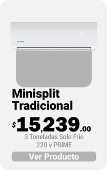 Minisplit Tradicional 3 Toneladas