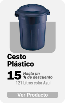 Cesto Plástico 121 Lts Azul