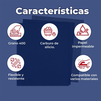 Lija de Agua 9 x 11 Pulgadas Grano 400 BYP