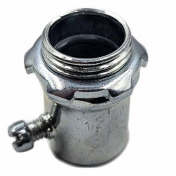 Conector conduit galvanizado pared delgada 1/2 con tornillo