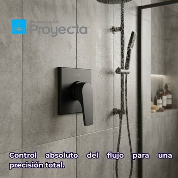 MONOMANDO REGADERA SIN DESVIADOR ÉBANO LINEA QUADRATTA
