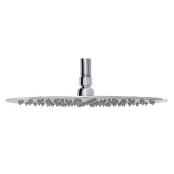 Regadera Redonda Plato Ancho 12 pulg Chorro Fijo Cromo H-3010