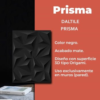 Muro Fachada Prisma Negro Daltile 30x45 cm