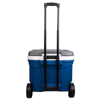 Hielera Latitude 60 Roller Igloo 94 latas c/ruedas gris y azul