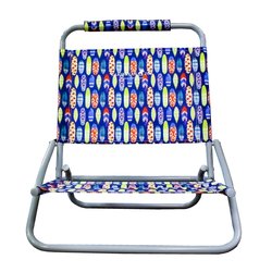 Silla para playa plegable respaldo bajo, variedad d/colores
