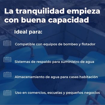 Cisterna Equipada 5000 L Iusa 2.20 X 1.56 Azul