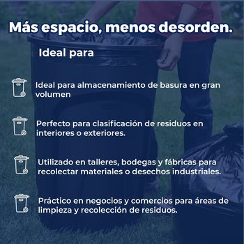 Cesto Plástico 121 Lts Azul