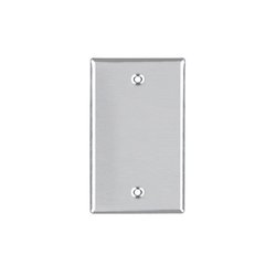 PLACA CIEGA ACERO INOXIDABLE 2X4