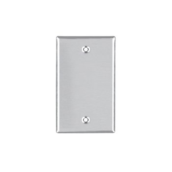 PLACA CIEGA ACERO INOXIDABLE 2X4