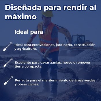 Pala T-2000 Redonda 29½” con Mango y Puño Ergonómico