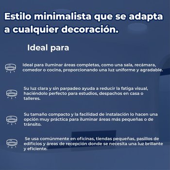 Luminario led sobreponer techo 6 pulgadas 12 W drum