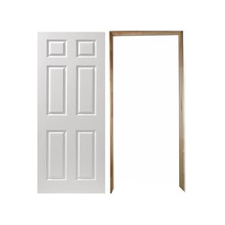 Paquete Puerta Tambor Colonist 90X2.13 M Con Marco Pino Natural