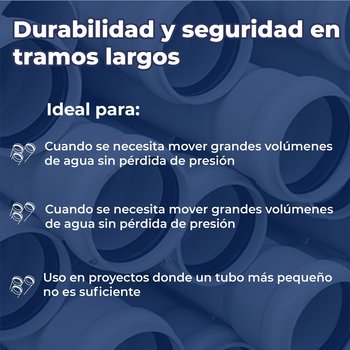 Tubo PVC Hidráulico 100 MM 4 Sistema Ingles 6 M