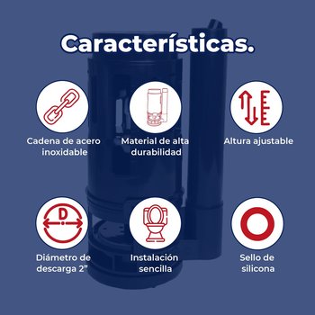 Válvula de Descarga Sanitario Sencilla 2" Pulgadas One Piece