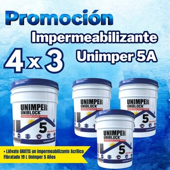Paquete Impermeabilizante 4 x 3 Unimper 5A