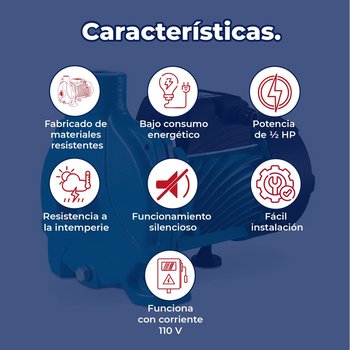 Bomba Centrífuga ½ HP 110V Rotoplas