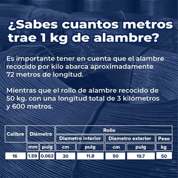 ALAMBRE AMARRE RECOCIDO CAL 16