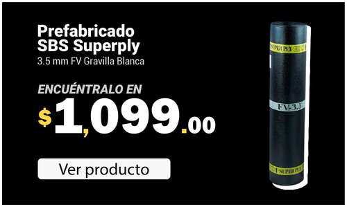 Prefabricado SBS Superply 3.5 mm FV Gravilla Blanca