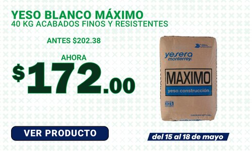 Yeso blanco maximo 40kg