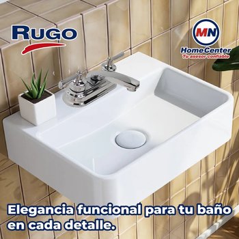 Llave Mezcladora para Lavabo 4” cierre de 90° Rugo Acabado Cromo