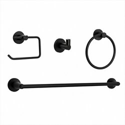 ACCESORIOS BAÑO EMPOTRAR NEGRO 4 PZS