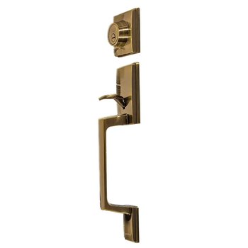 Cerradura Entrada Gatillo Yale Nápoles Latón Antiguo Ll/Ll