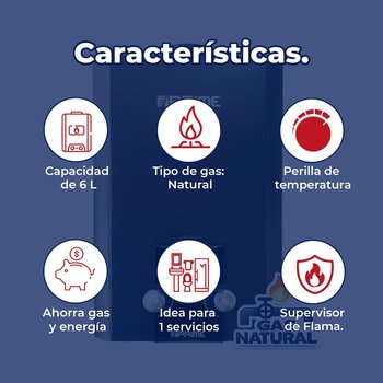 Calentador Paso 06 LTS Instantáneo Baja Presión GN Prime Negro