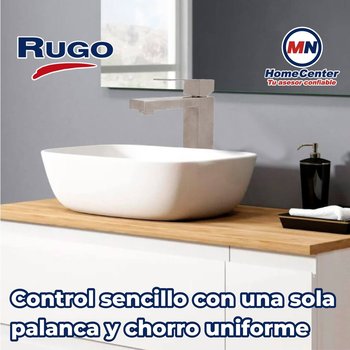 Llave Mezcladora Monomando Para Lavabo Rugo Sin Chapetón