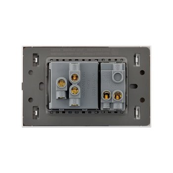 Placa Apagador Sencillo y Contacto Lucek Flat Blanco