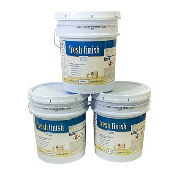 Paquete 3 x 2 Pintura vinil acrílica Fresh Finish blanco 19 L