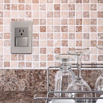 Placa Apagador Sencillo Anodizado Lucek BP07MA