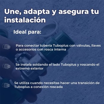 Conector Tuboplus Rosca Exterior 1 x 1 pulgadas Rotoplas