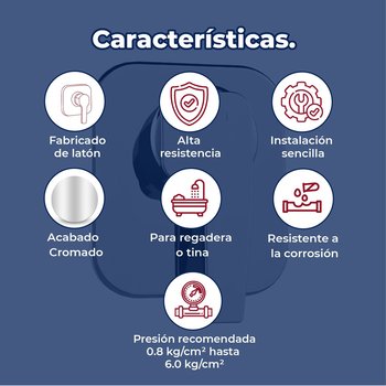 Llave Monomando Para regadera Helvex Lusitania LUS-200