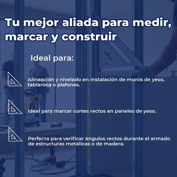 Escuadra 12" pulgadas de Aluminio Para Muros de Yeso Truper