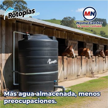 Tanque Agua Rotoplas Estándar Negro 15000 L