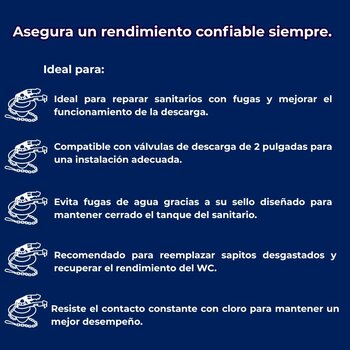 Pera Sapito de Descarga Para WC 2" Ultra Resistente Fluidmaster