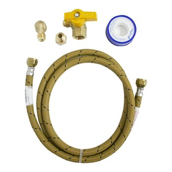 Kit Instalación Estufa/Secadora (Manguera, Conex. Gas, Llave)