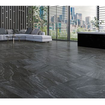 Piso Antiderrapante Stratto Black Daltile 60.5x60.5 cm ZS38